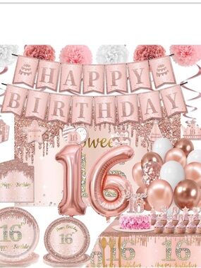 Sweet 16 birthday deco
